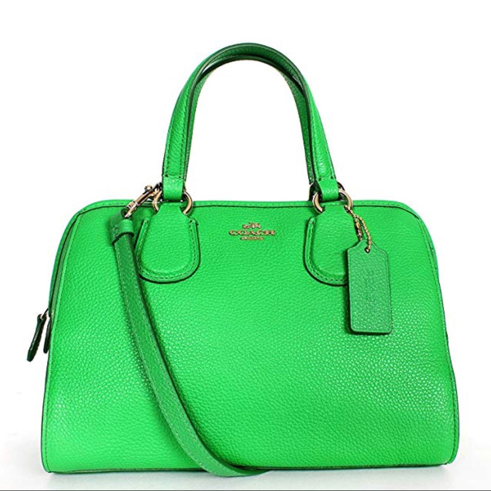 Coach satchel purse in green